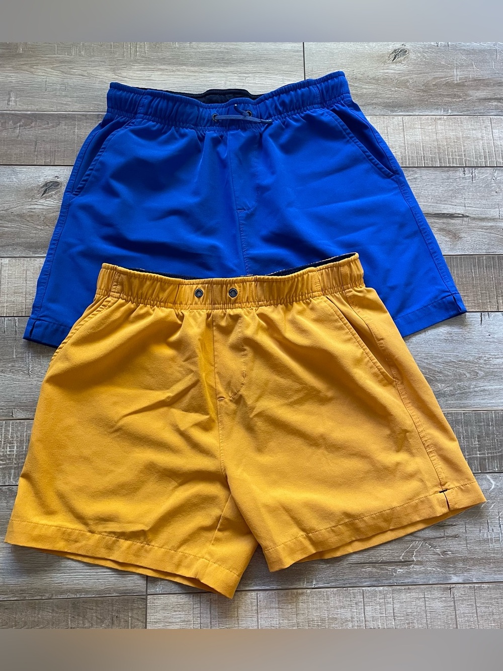 Vineyard Vines Boys Performance Pull On Shorts Lot 2 Blue Orange Large 16